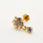 Medium Nose Pin For Girls and Ladies White Drop Stone NP0174