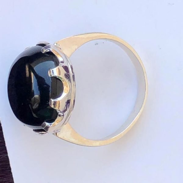 Silver-Rings-in-Round-Aqiq-Stone-GR006-5
