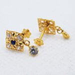 Gold Tops For Ladies With White Drop TP0337