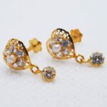 Heart Gold Tops For Ladies With Drop TP0339