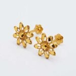 Flower Shape Gold Tops For Ladies TP0365