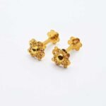 Flower Shape Without Stone Gold Tops For Ladies TP0373